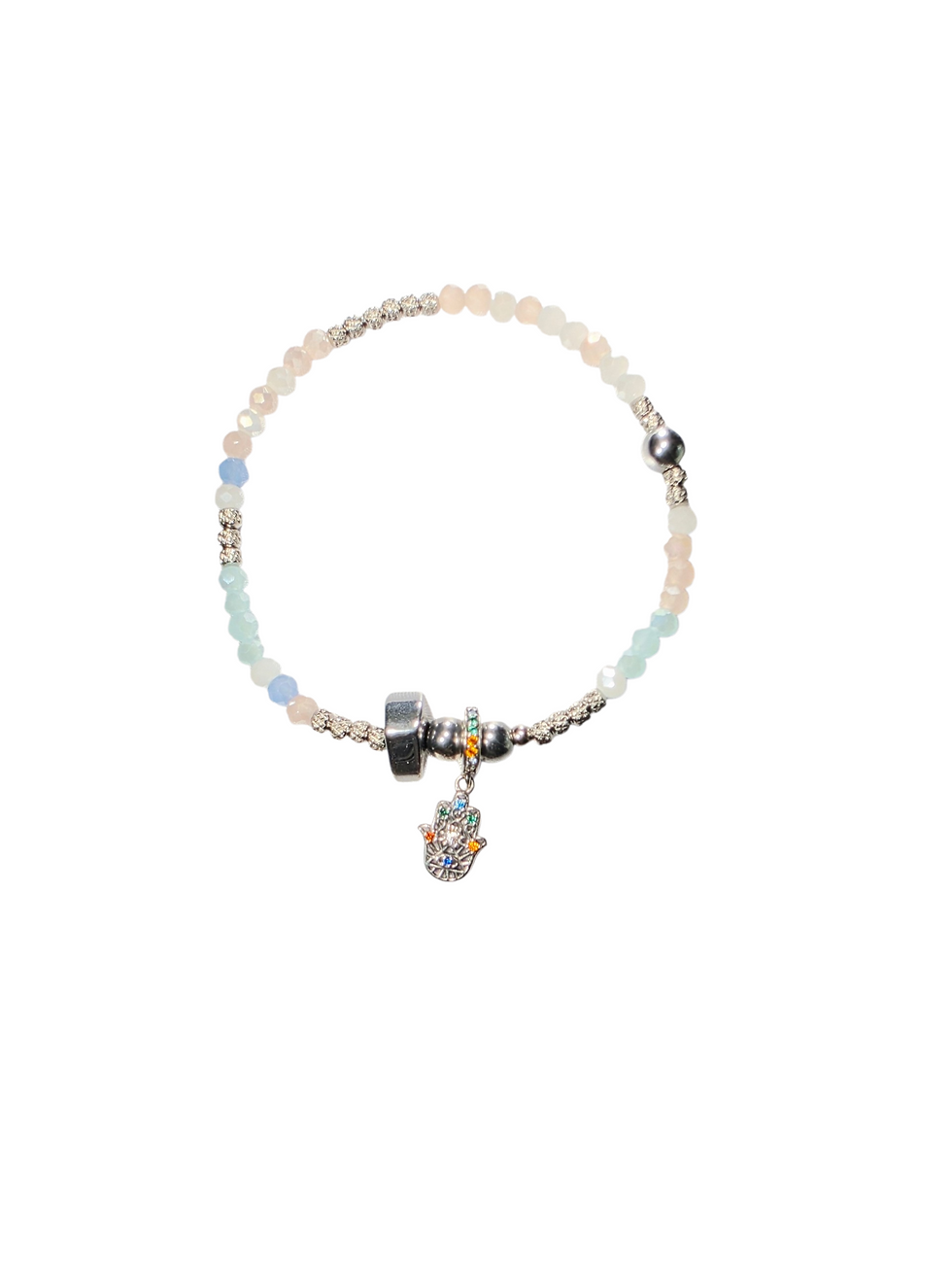 Celestial Hamsa Bracelet Stack - Beaded Stretch Bracelet