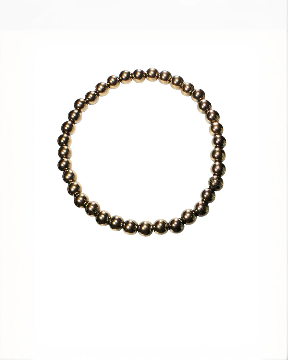 Small gold beaded bracelet