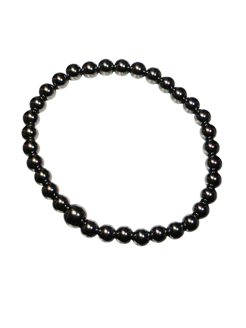 Thumbnail: 3-Piece Bracelet Stack – Aura Glass, Gray Agate & Black Hematite (6mm)