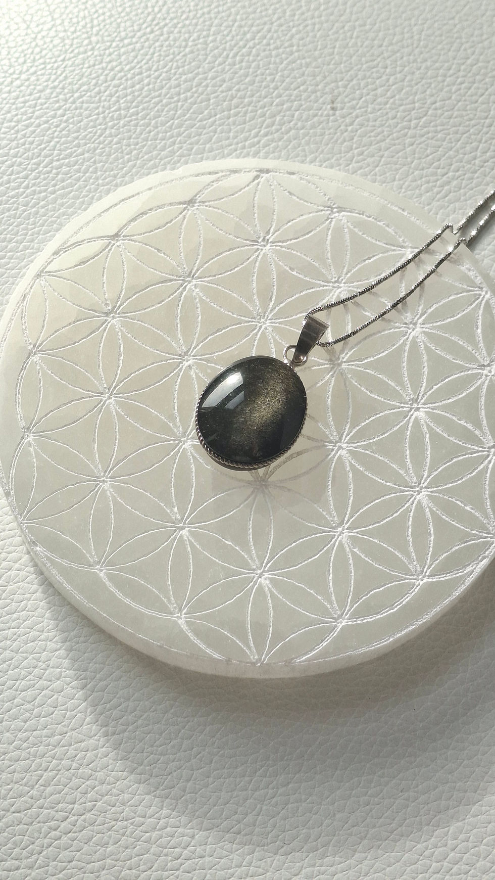 Miniature : Collier Obsidienne dorée 