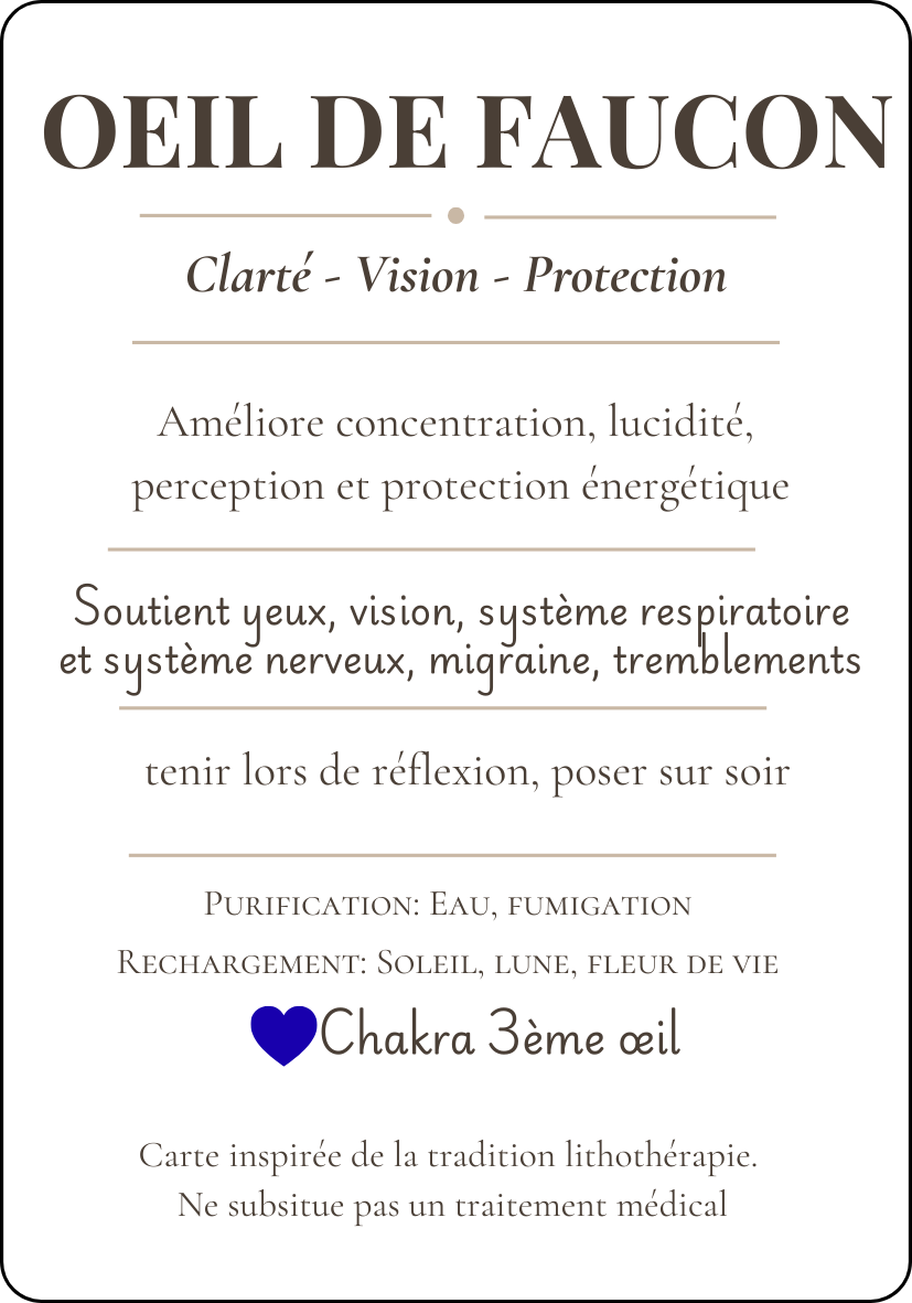 Miniature : Pierre roulée Oeil de Faucon