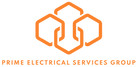 Prime Electricians London logo featuring four interlocked rings, representing reliable and professional electricians
