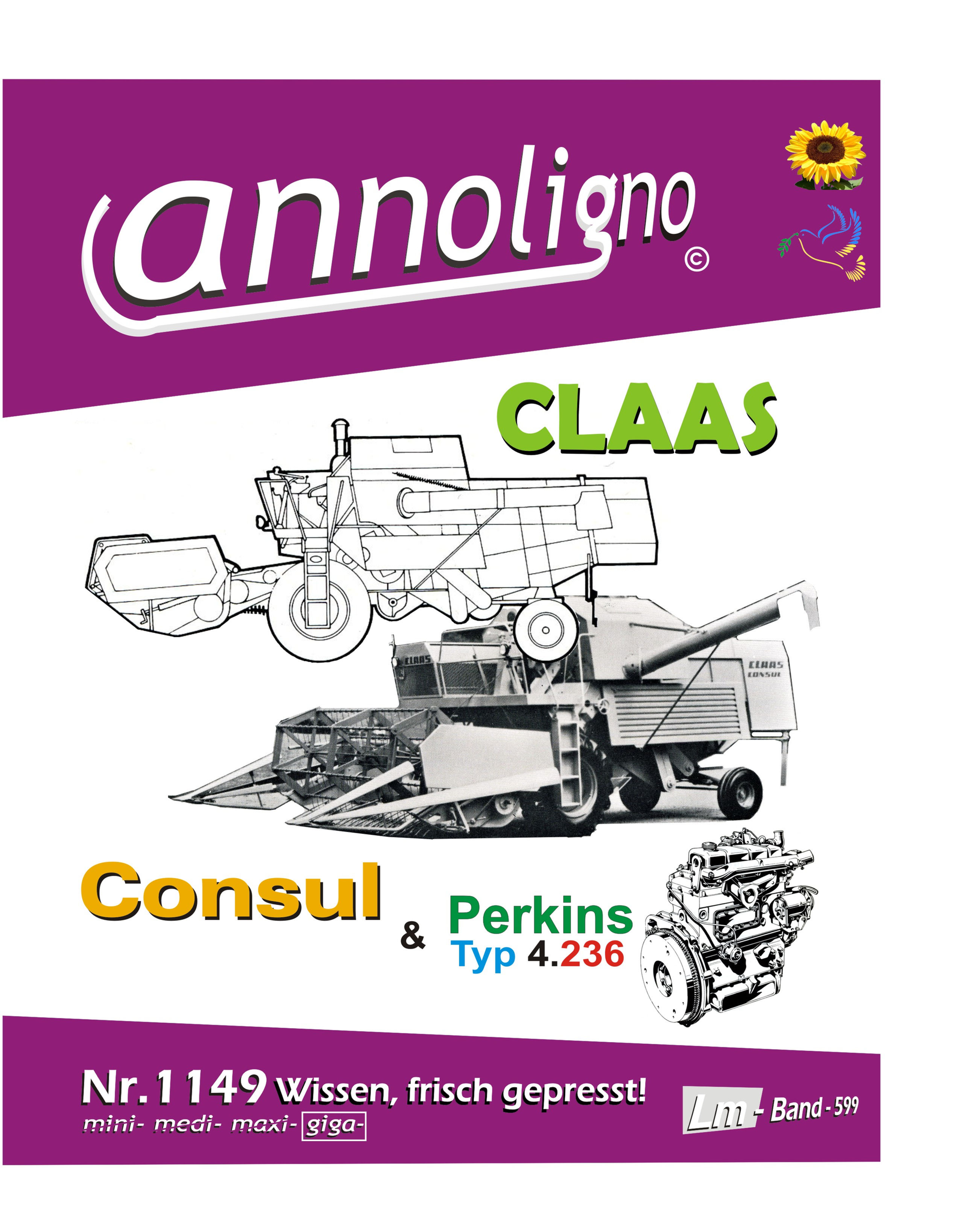 annoligno 1149 Claas Mähdrescher Consul Cover Front
