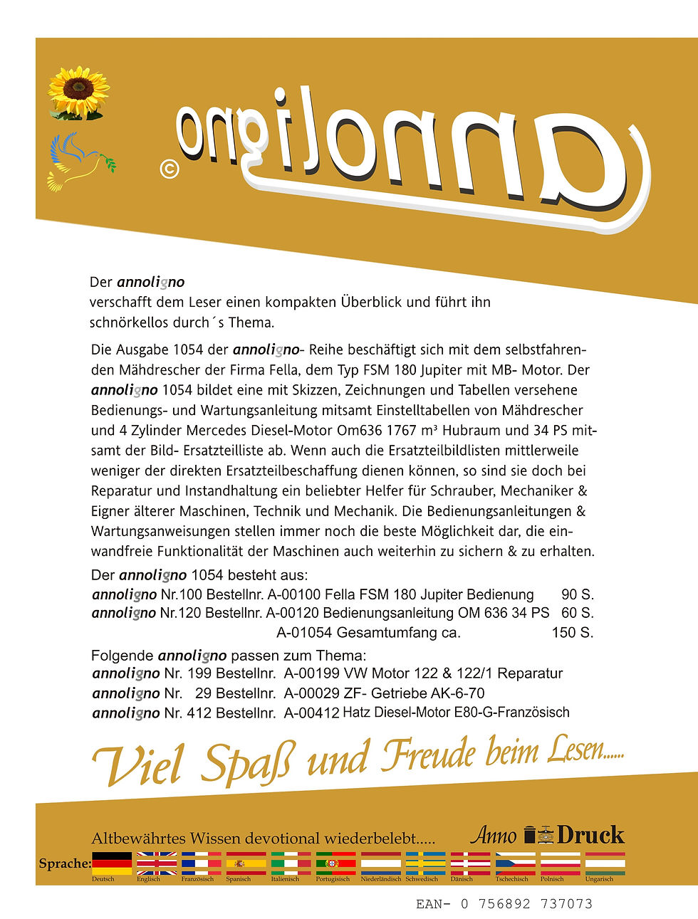 Miniaturbild: annoligno 1054  Cover Rückseite Klappentext