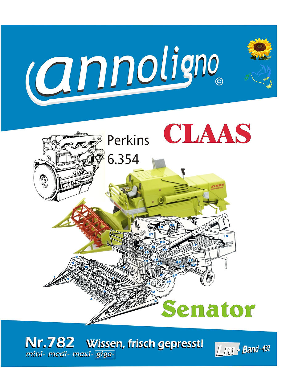 annoligno 782 Claas Mähdrescher Senator Cover Front