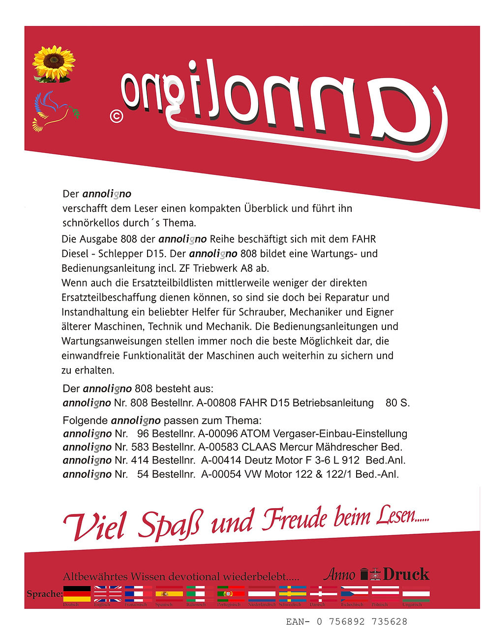 annoligno 808  Cover Rückseite Klappentext