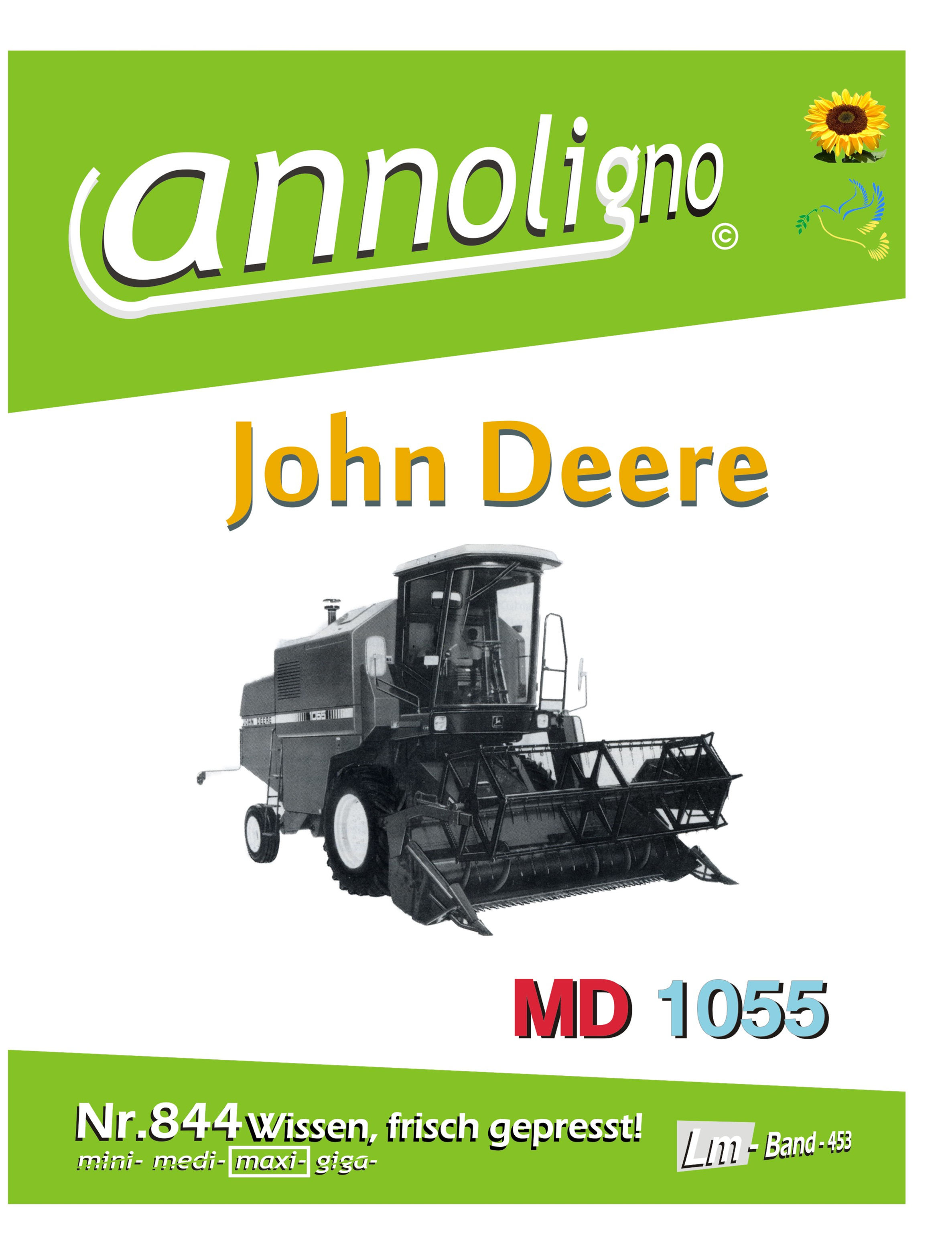 annoligno 844  John Deere Mähdrescher 1055 Cover Front