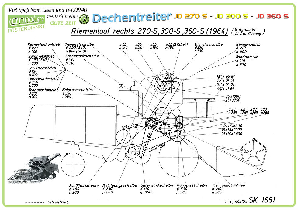 Miniaturbild: Dechentreiter Mähdrescher JD 270 S