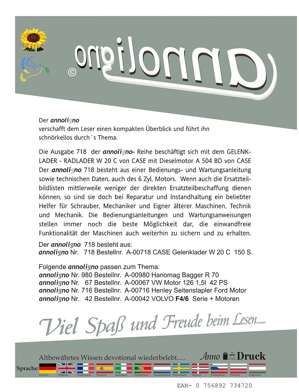 Miniaturbild: annoligno 718  Cover Rückseite Klappentext