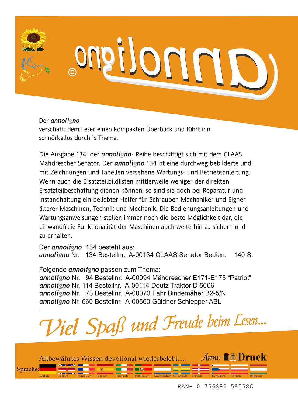 annoligno 134  Cover Rückseite Klappentext