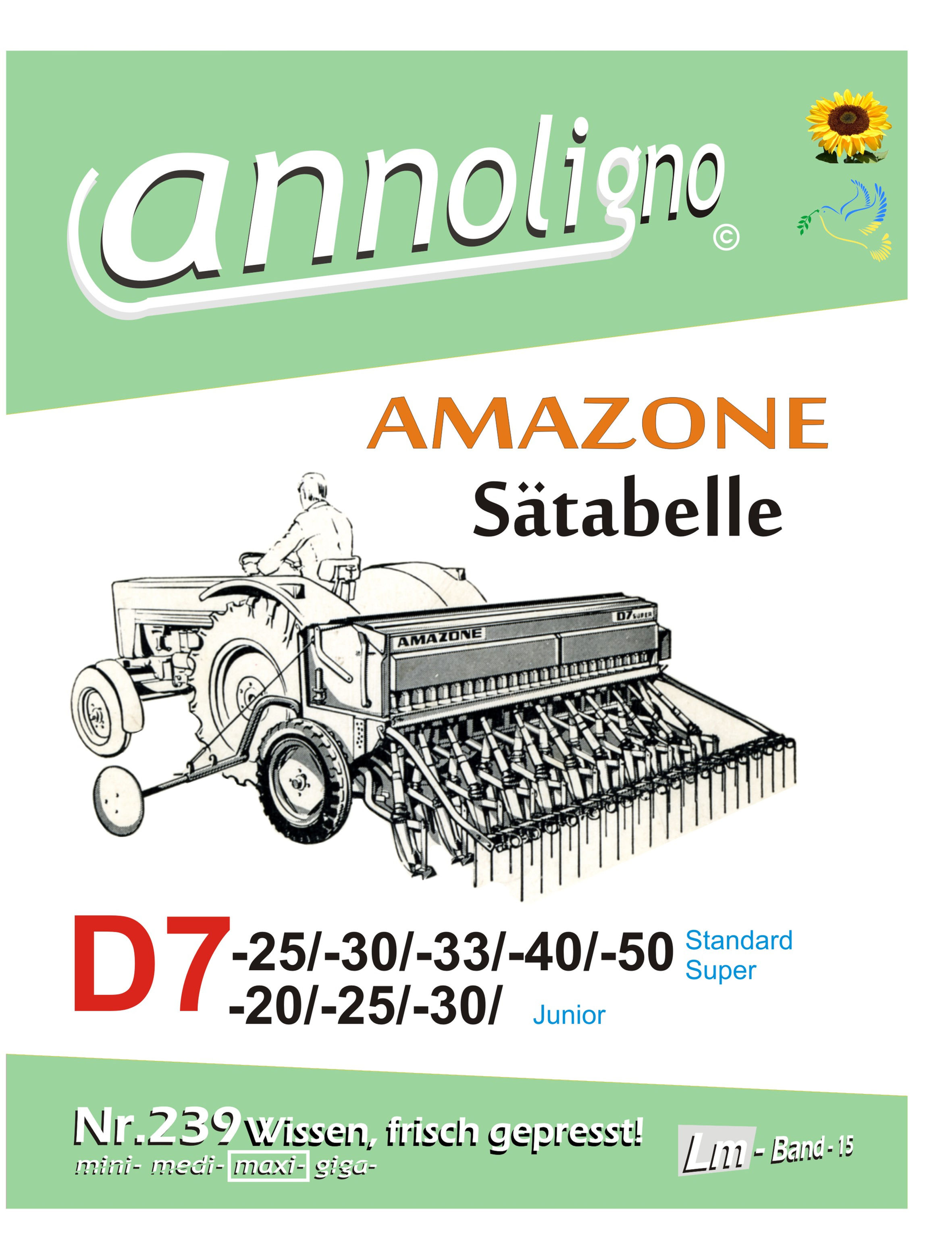 annoligno 239 Amazone D7 Sätabelle  Cover Front