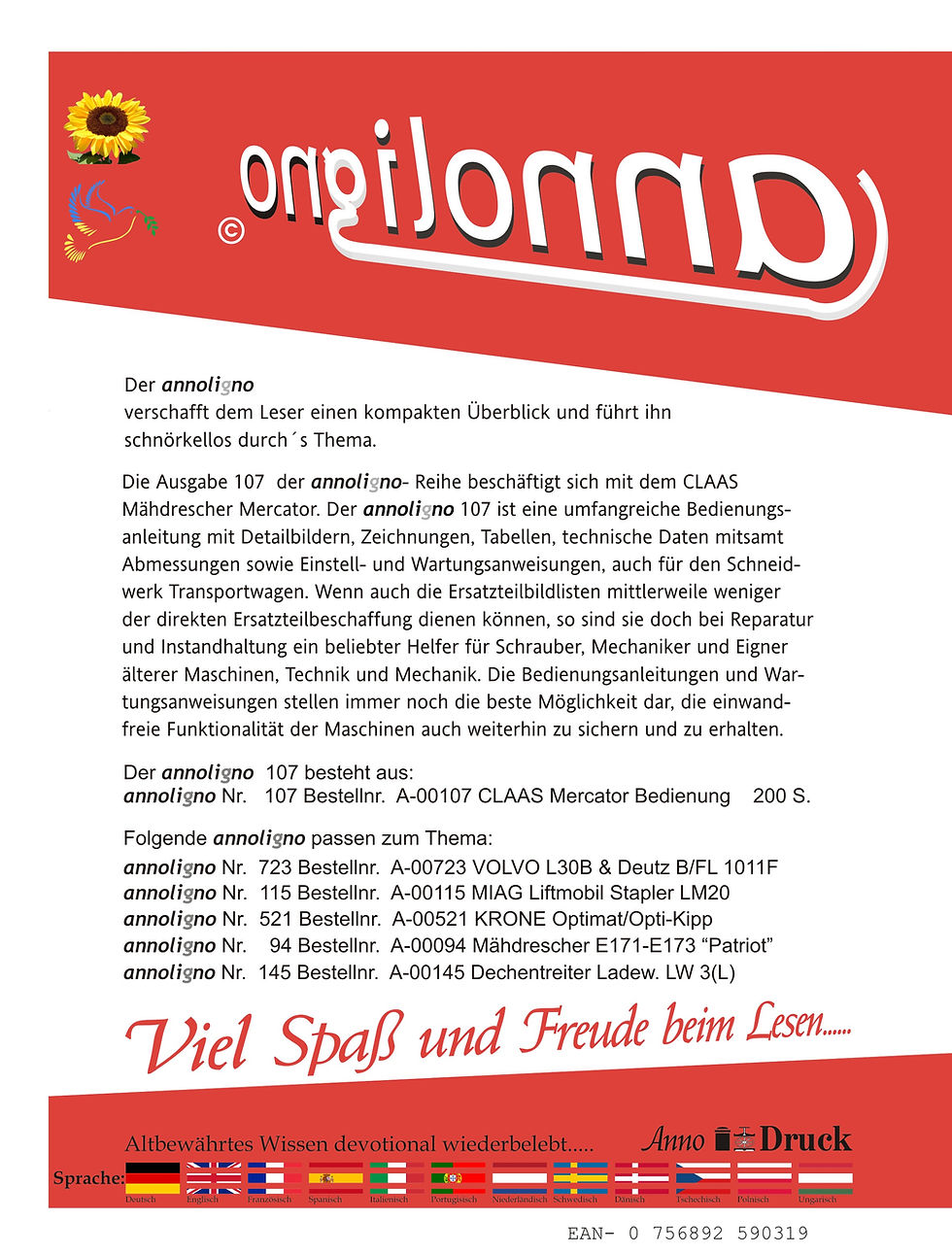 Miniaturbild: annoligno 107  Cover Rückseite Klappentext