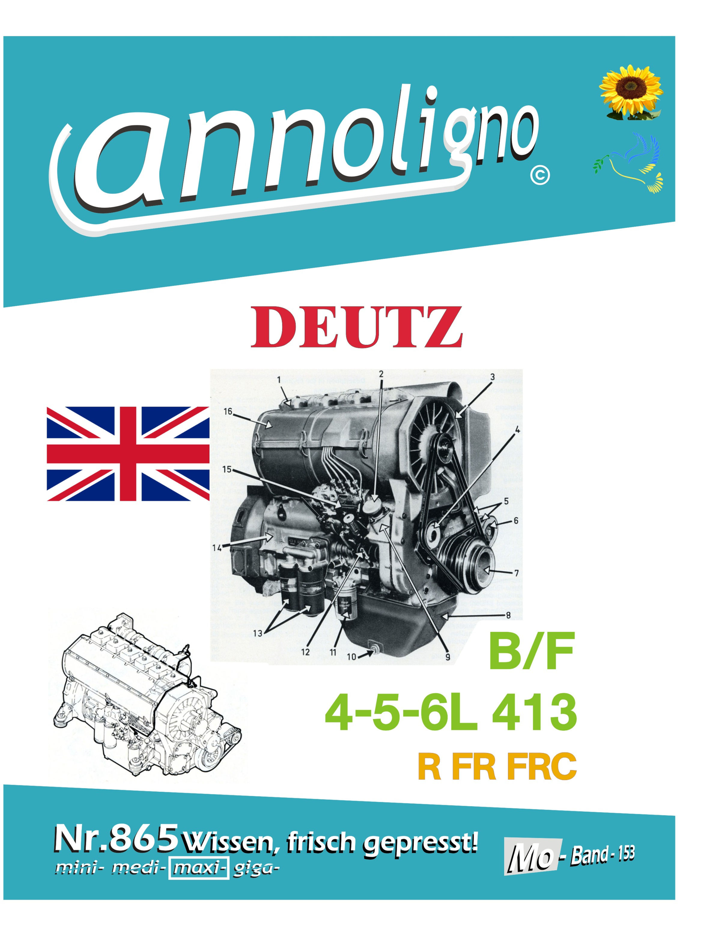 annoligno 865 Deutz Motor B/F 4-5-6L 413 Cover Front