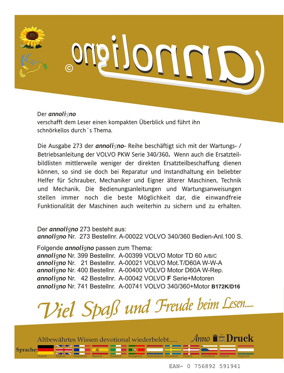 Miniaturbild: annoligno 273  Cover Rückseite Klappentext