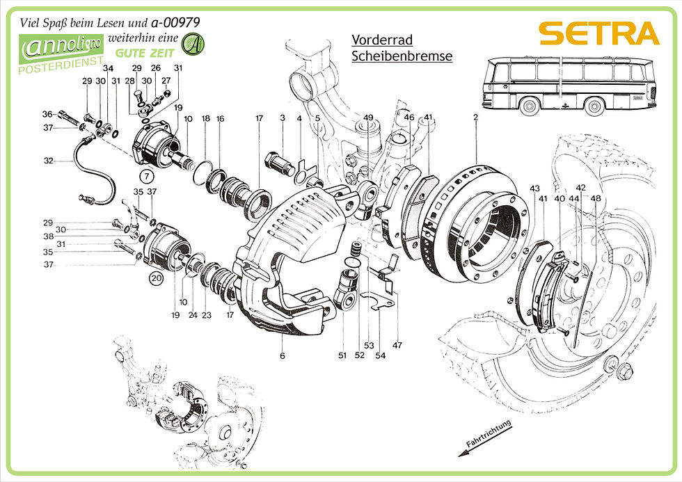 Miniaturbild: SETRA Bus S80 Vorderrad Scheibenbremse