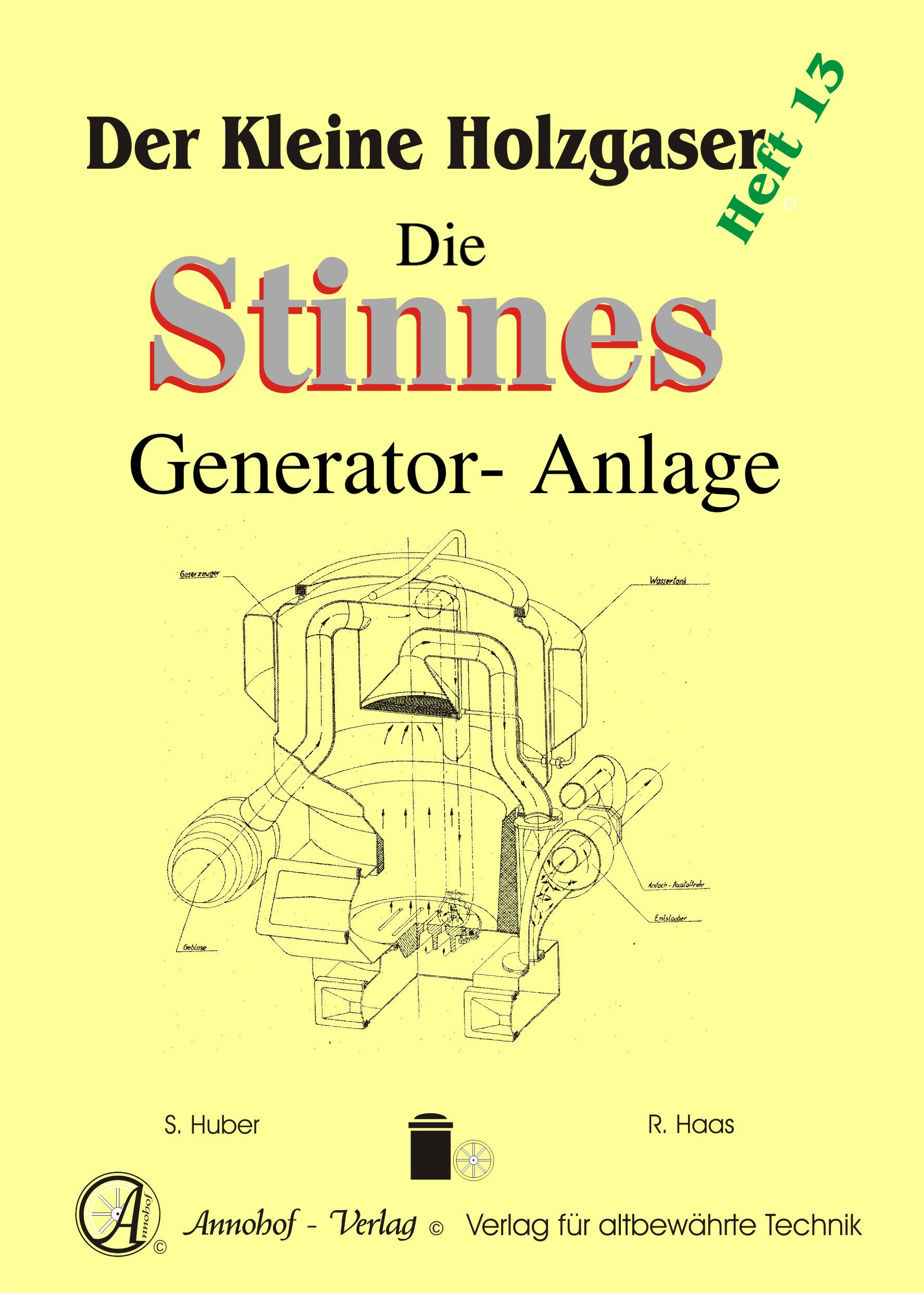 Stinnes Holzgas Pyrolyse-Gas- Ggenerator- Anlage Technische Grundlagen - Cover