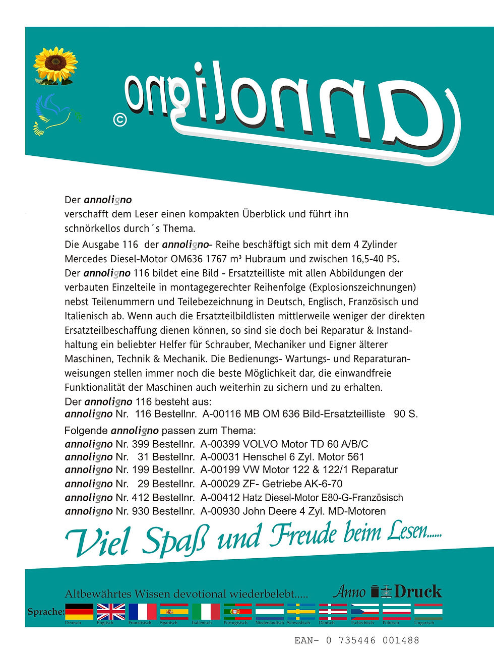 annoligno 116  Cover Rückseite Klappentext