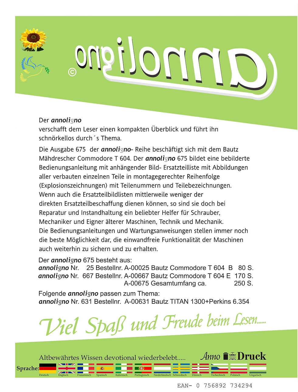 Miniaturbild: annoligno 675  Cover Rückseite Klappentext