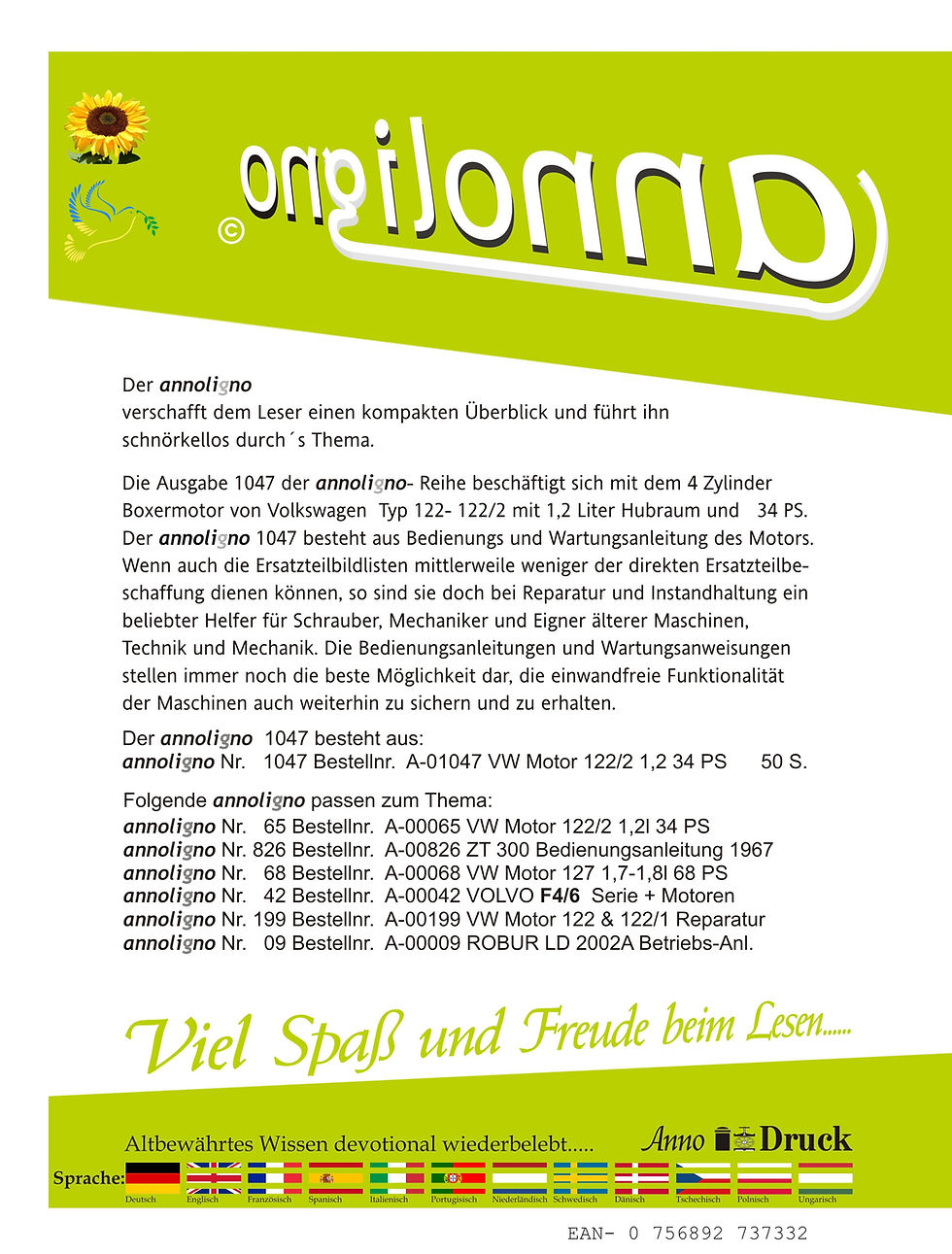 Miniaturbild: annoligno 1047  Cover Rückseite Klappentext