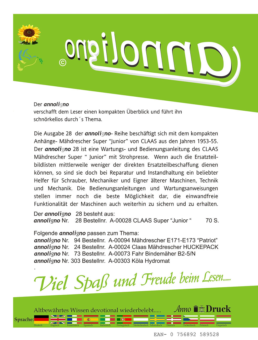 annoligno 28  Cover Rückseite Klappentext