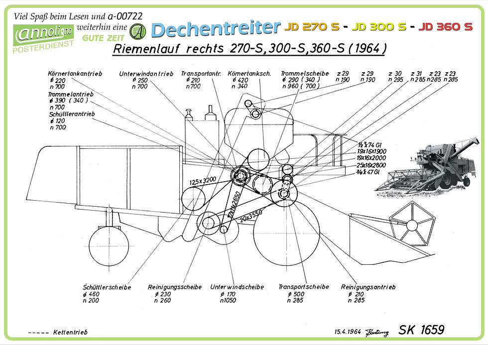 Miniaturbild: Dechentreiter Mähdrescher JD 270S