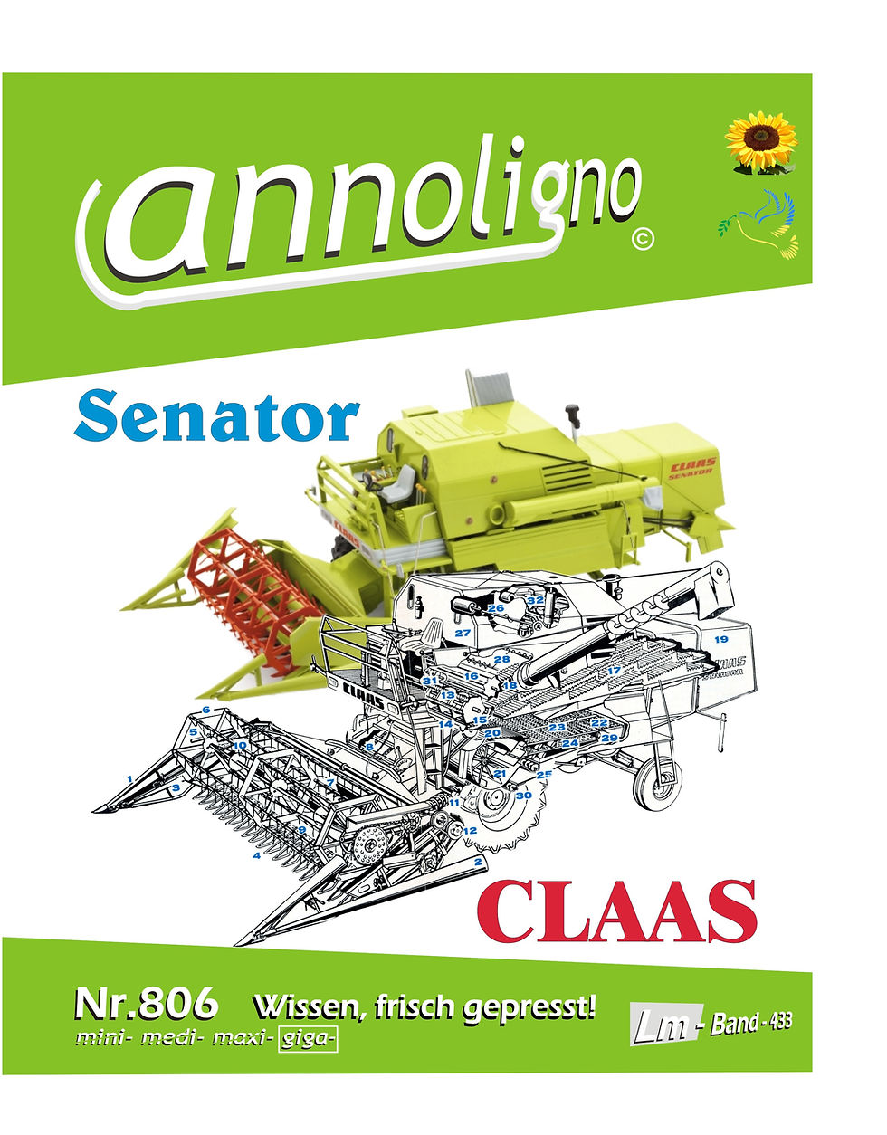 Miniaturbild: annoligno 806  Claas Mähdrescher Senator Cover Front