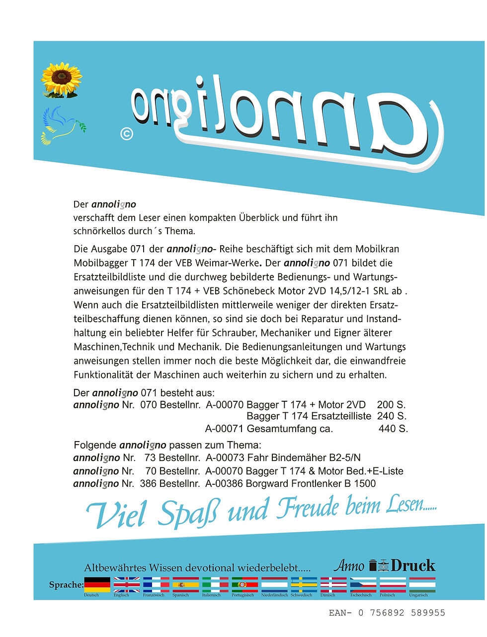 annoligno 71  Cover Rückseite Klappentext