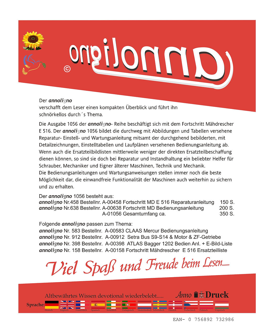 Miniaturbild: annoligno 1056  Cover Rückseite Klappentext