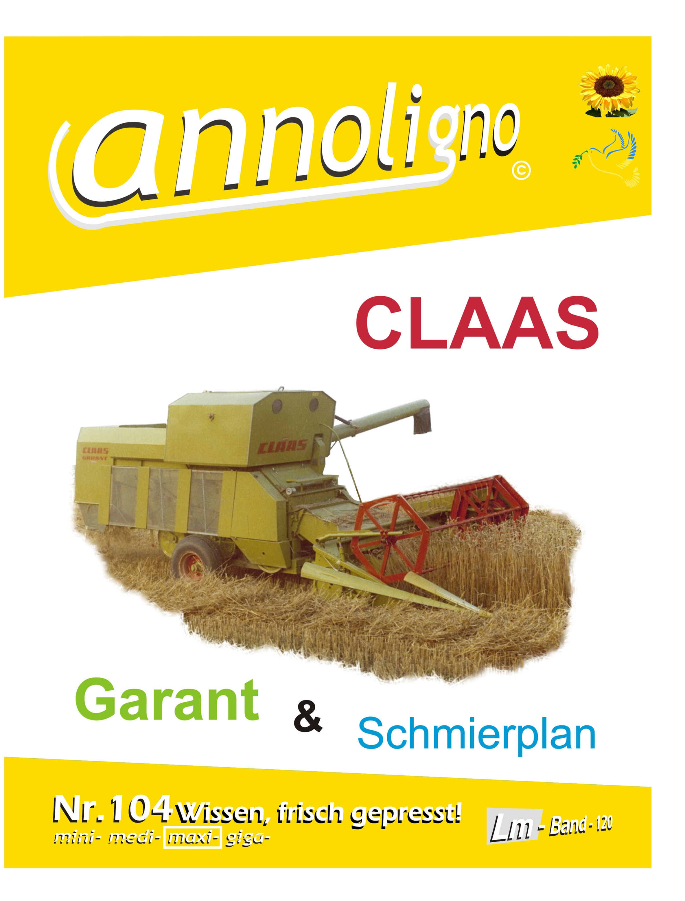 annoligno 104  Claas Mähdrescher Garant Cover Front