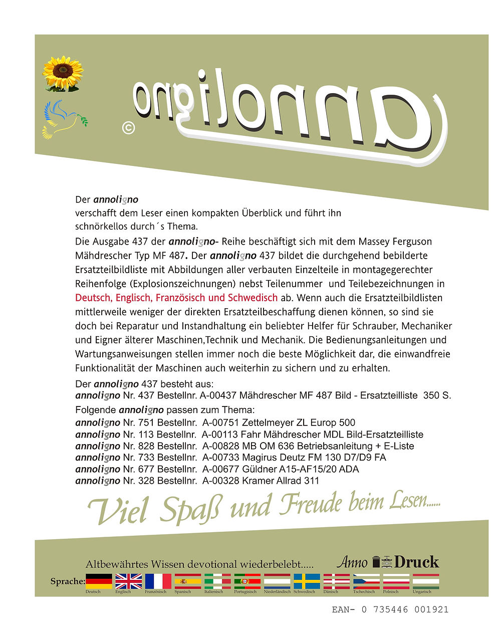annoligno 437  Cover Rückseite Klappentext