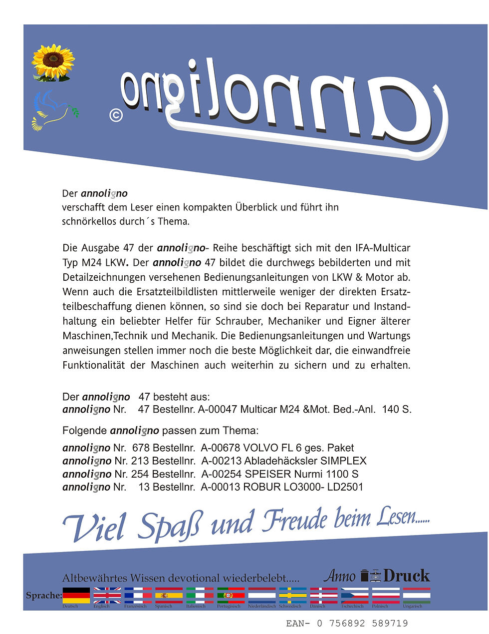 annoligno 47  Cover Rückseite Klappentext
