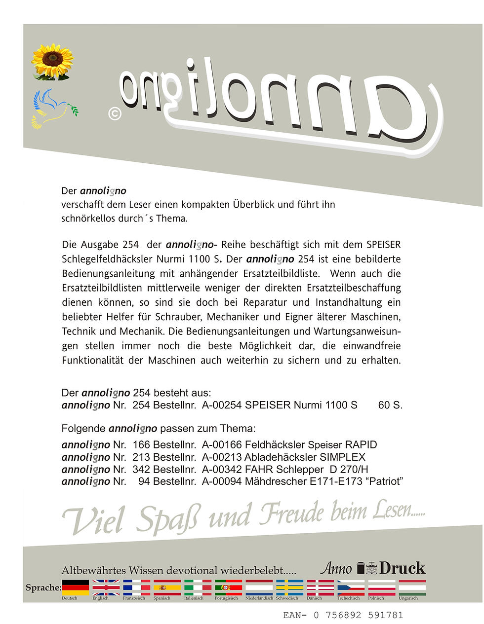 annoligno 254  Cover Rückseite Klappentext