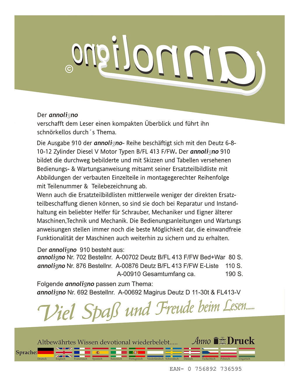 annoligno 910  Cover Rückseite Klappentext