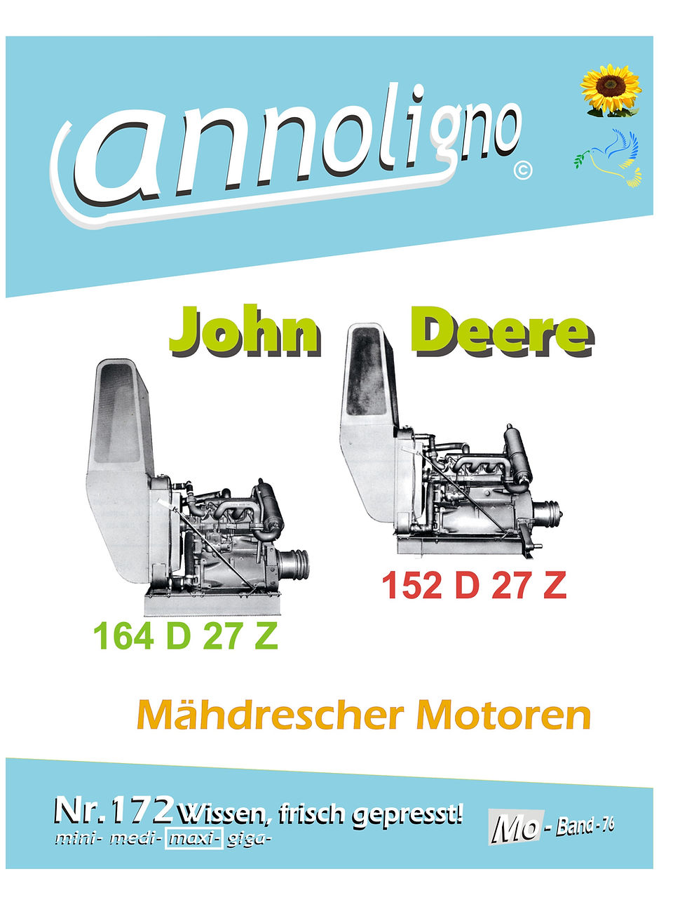 annoligno 172 John Deere 164/152 Motoren Cover Front