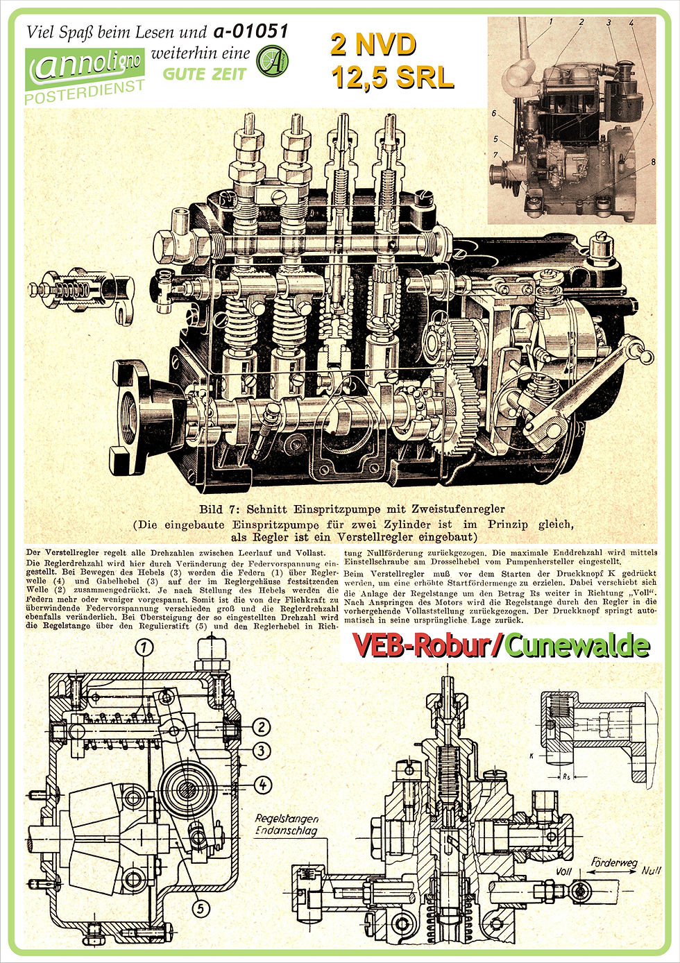 Miniaturbild: Robur Diesel Motor Einspritzpumpe