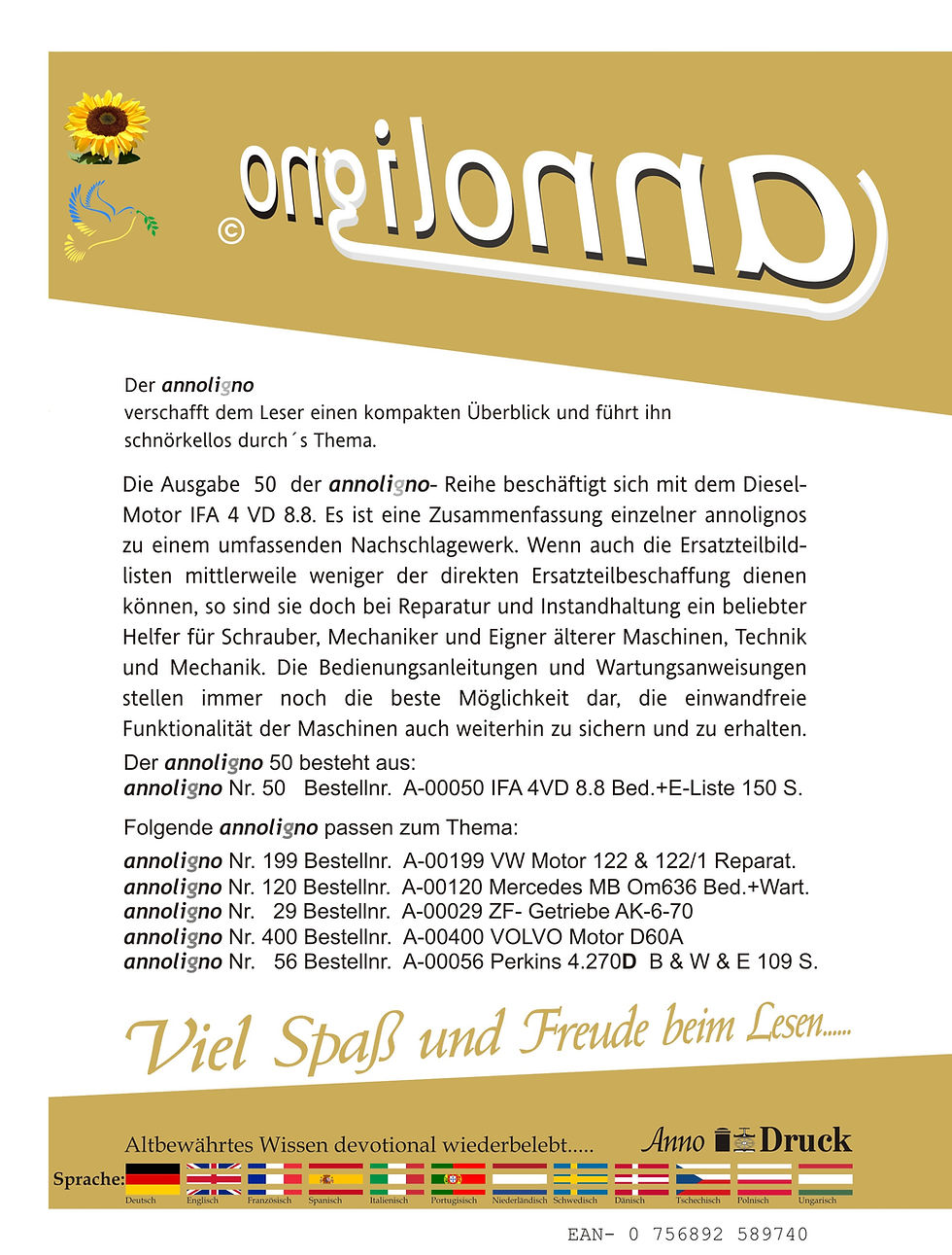 annoligno 50  Cover Rückseite Klappentext