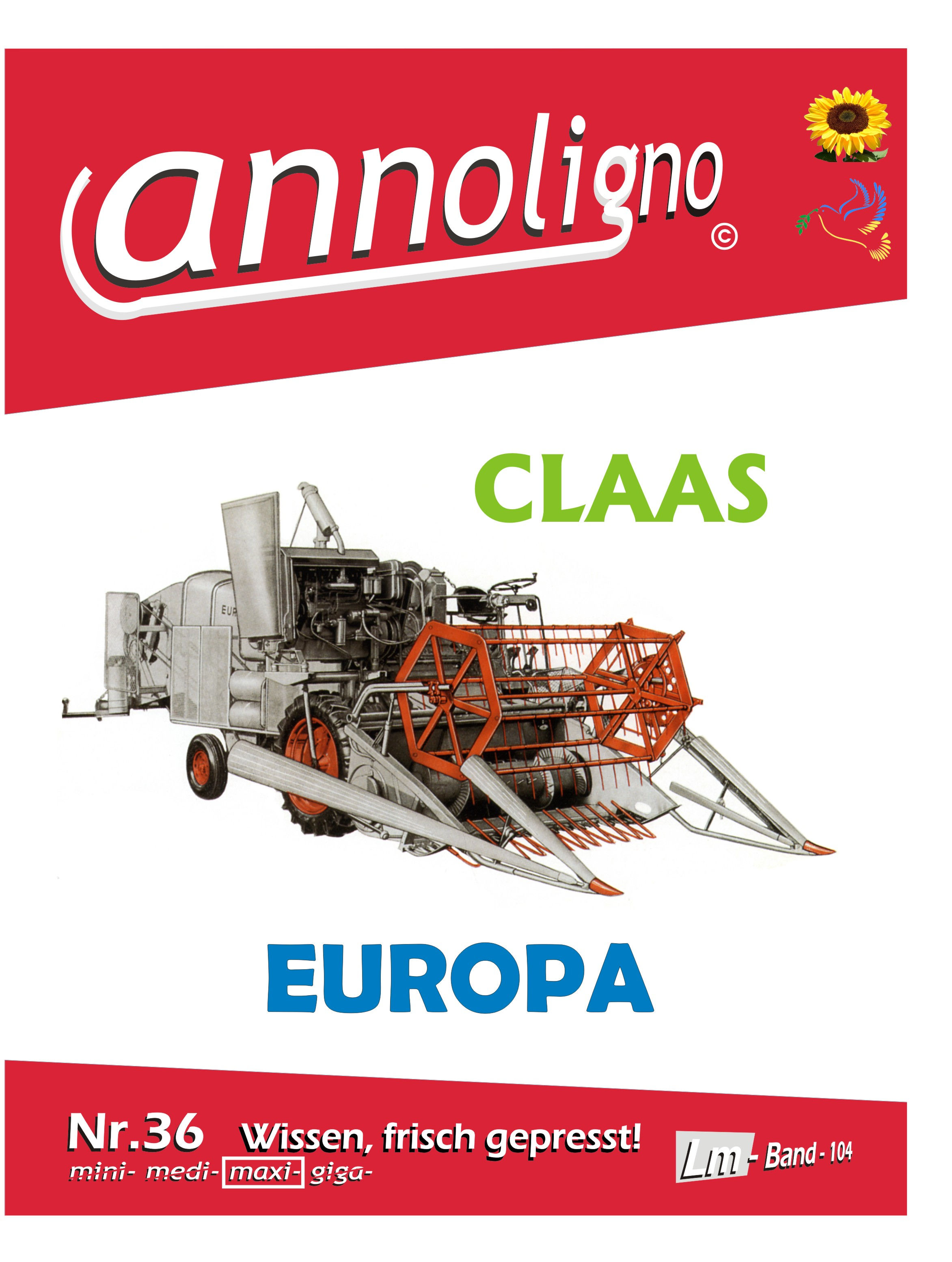 annoligno 36 Claas Mähdrescher Europa Cover Front