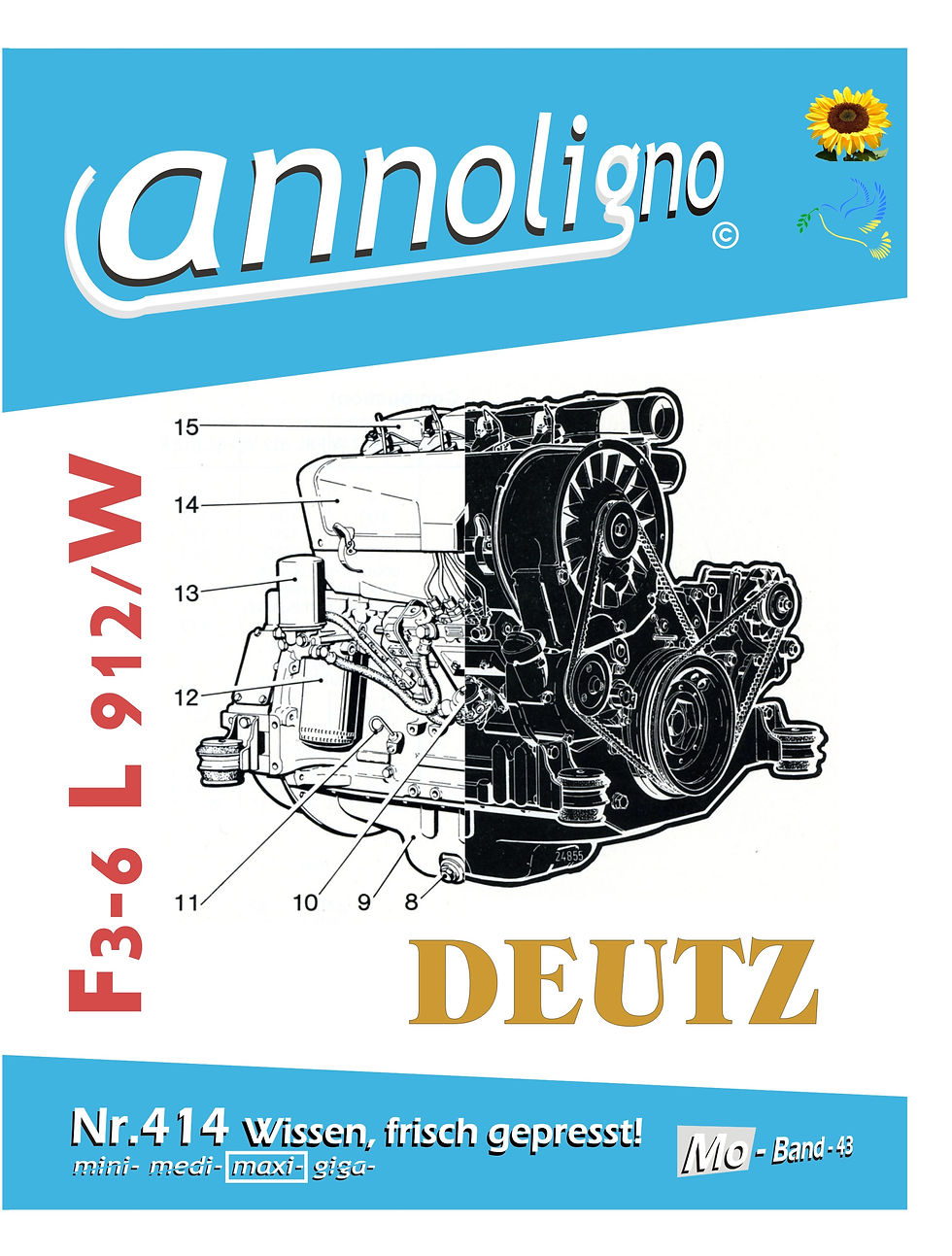 Miniaturbild: annoligno 414 Deutz Motor F3-6L 912 Cover Front