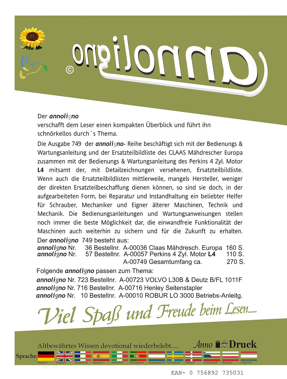 annoligno 749  Cover Rückseite Klappentext