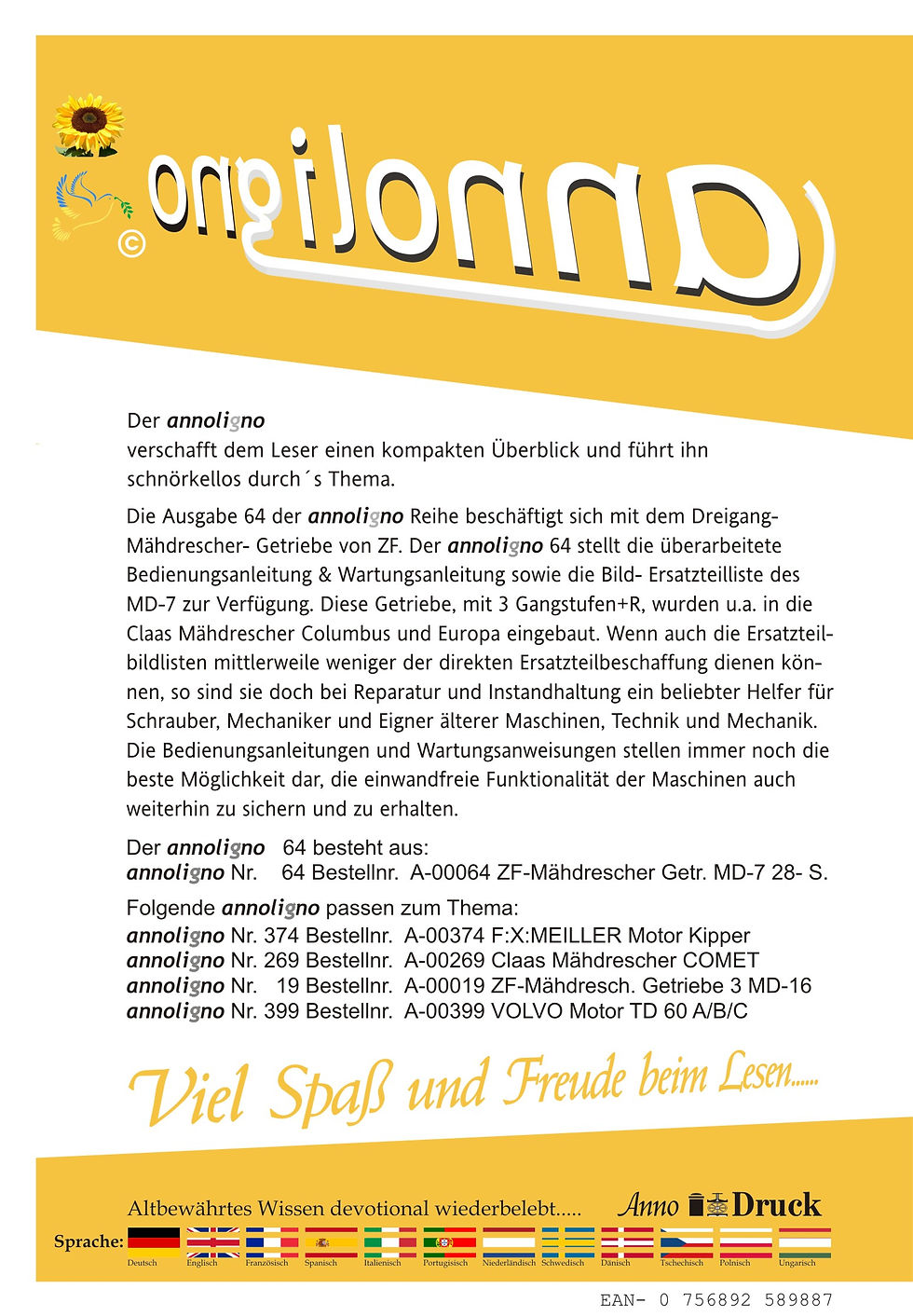 annoligno 64  Cover Rückseite Klappentext
