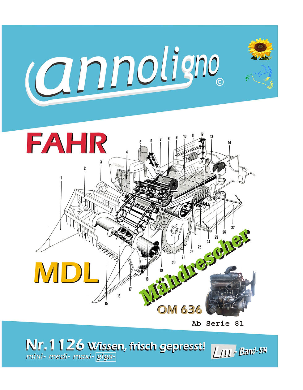 Miniaturbild: annoligno 1126 Fahr Mähdrescher MDL Cover Front