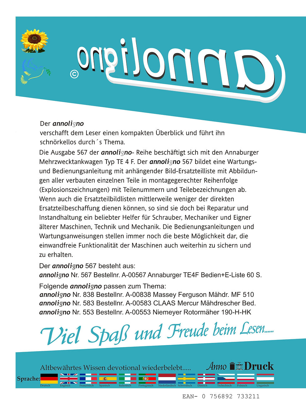 Miniaturbild: annoligno 567 Cover Rückseite Klappentext