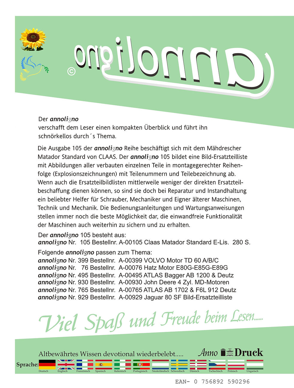 annoligno 105  Cover Rückseite Klappentext