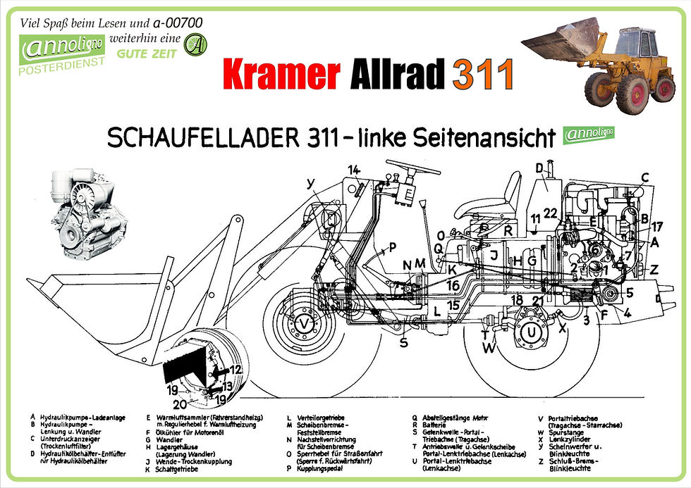 Miniaturbild: Schaufellader 311 linke Seitenansicht