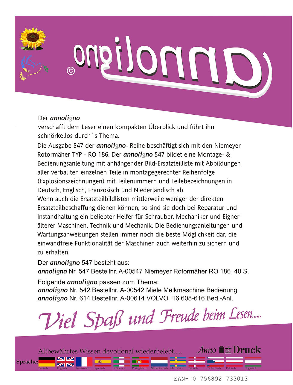 annoligno 547  Cover Rückseite Klappentext