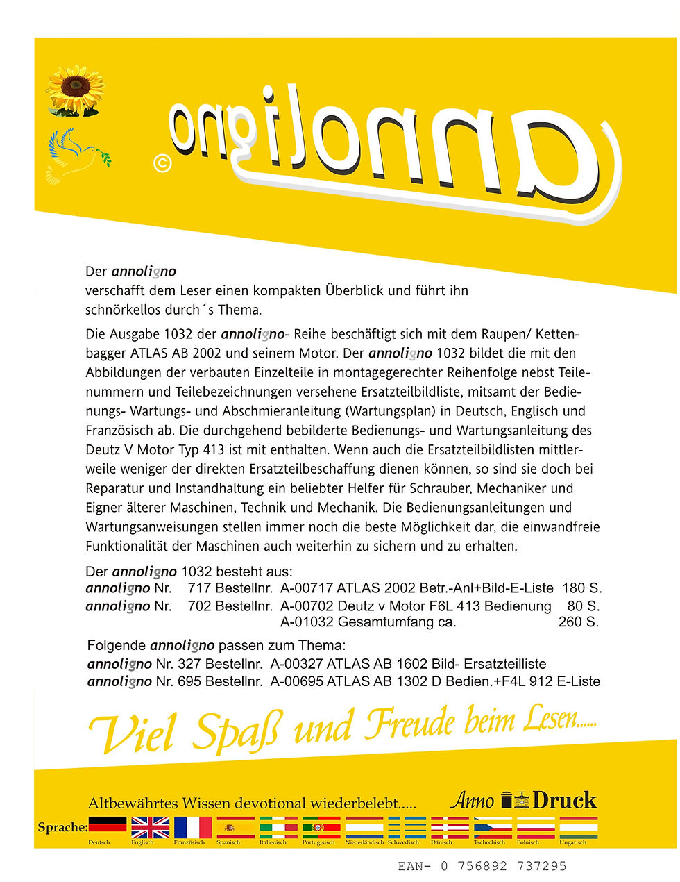 Miniaturbild: annoligno 1032  Cover Rückseite Klappentext