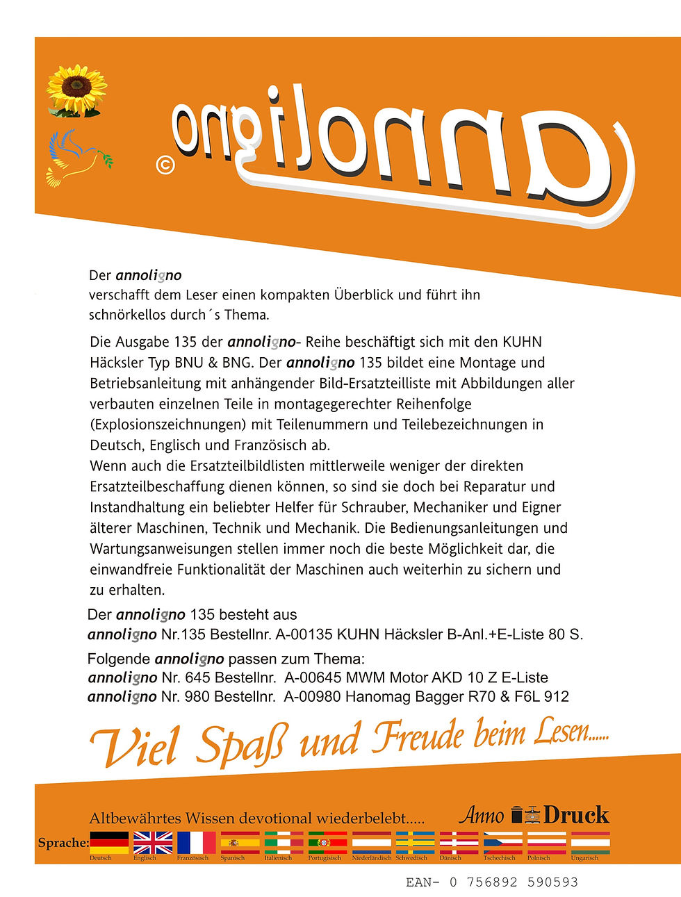 Miniaturbild: annoligno 135  Cover Rückseite Klappentext