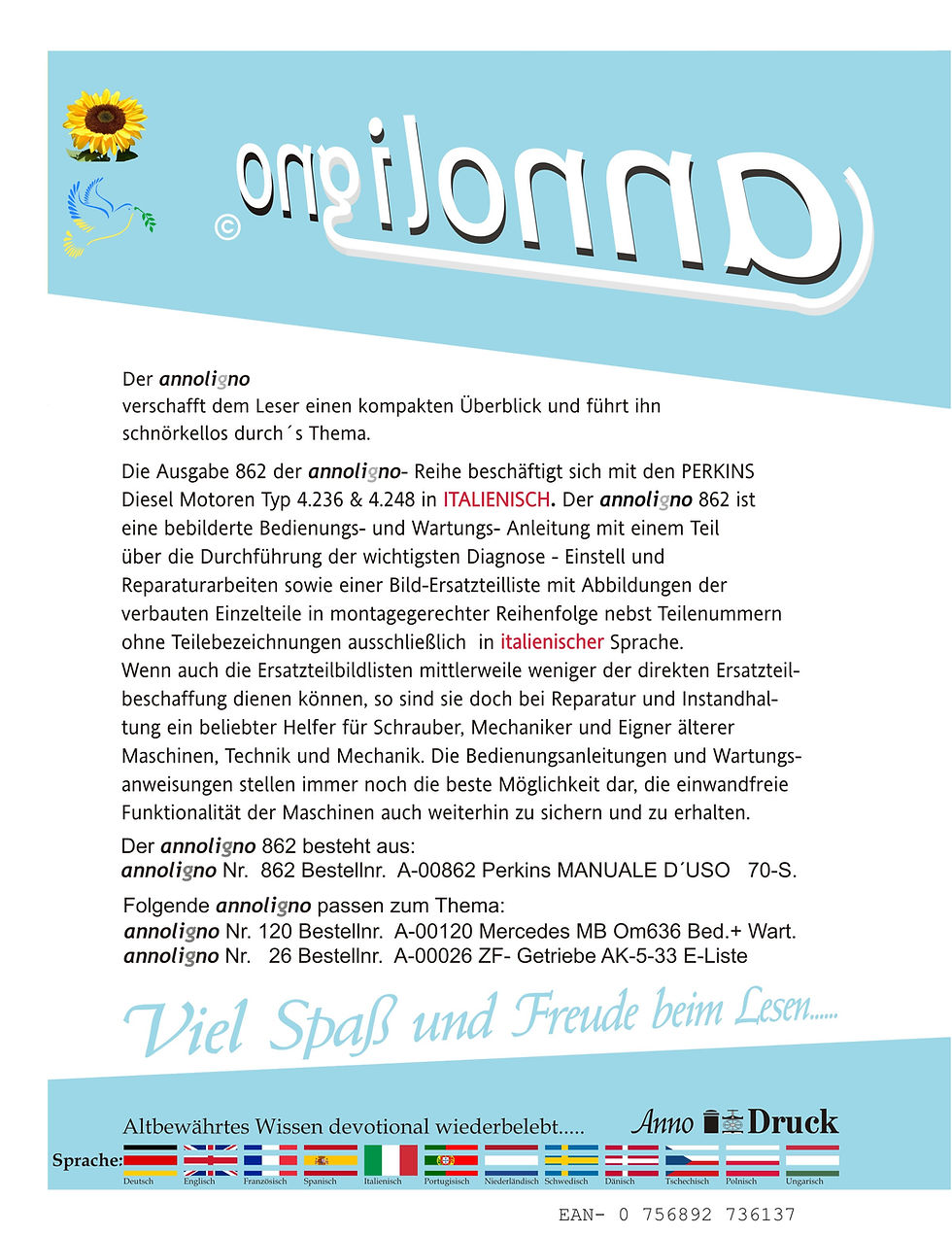 annoligno 862  Cover Rückseite Klappentext