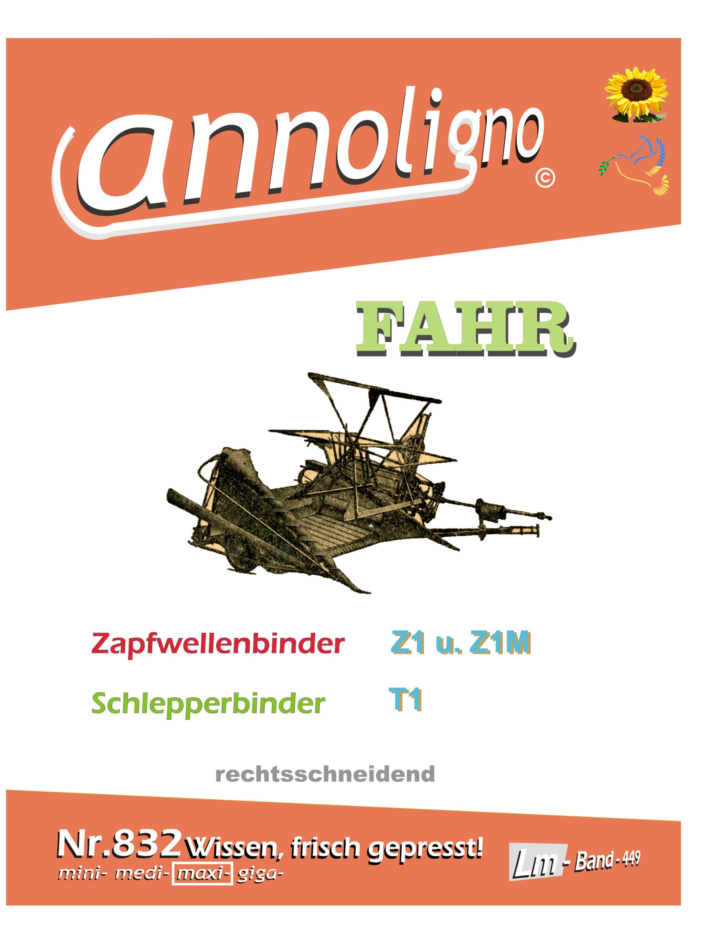 annoligno 832 Fahr Zapfwellenbinder Cover Front