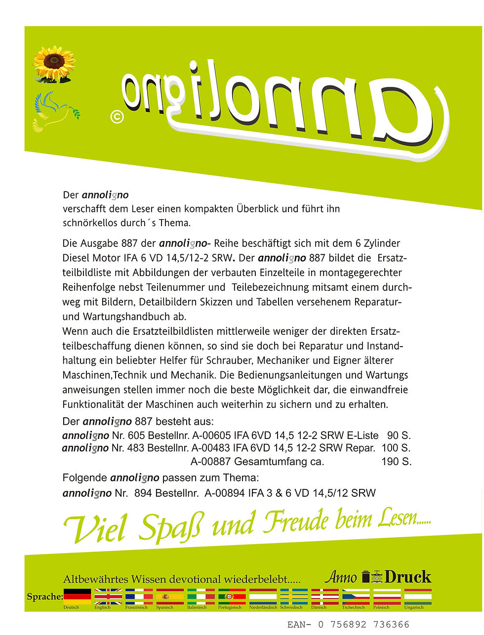 annoligno 887  Cover Rückseite Klappentext